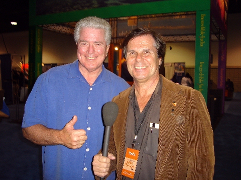 Huell Howser and Rog during LA Travel Show