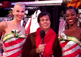 surrounded by the Rockettes!